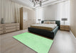 Patterned Light Green Rug in a Bedroom, pat1650grn