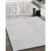 Machine Washable Transitional Cloud Gray Rug in a Family Room, wshpat1650gry