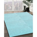 Machine Washable Transitional Diamond Blue Rug in a Family Room, wshpat1650lblu