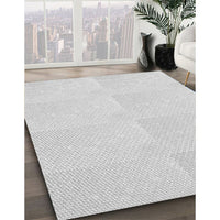 Patterned Dark Gray Novelty Rug, pat1650