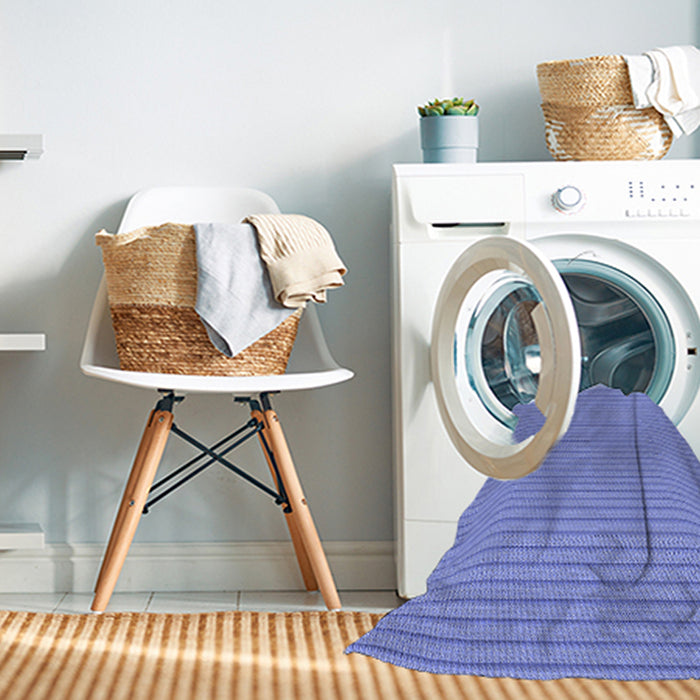 Machine Washable Transitional Denim Blue Rug in a Washing Machine, wshpat1651blu