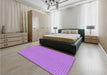 Patterned Violet Purple Rug in a Bedroom, pat1651pur