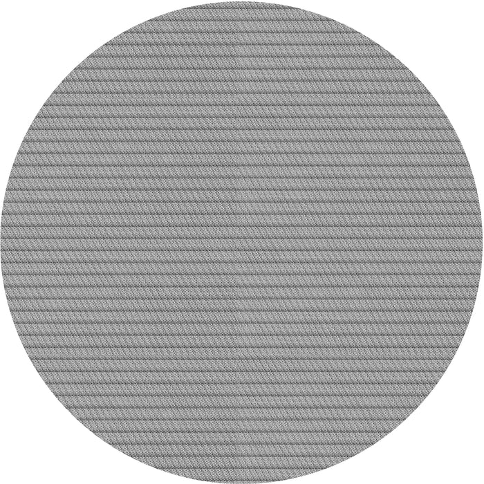 Sideview of Patterned Silver Gray Novelty Rug, pat1651