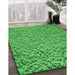 Machine Washable Transitional Neon Green Rug in a Family Room, wshpat1653grn