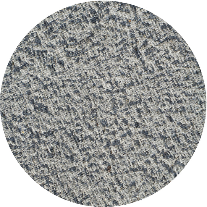 Sideview of Patterned Silver Gray Novelty Rug, pat1653