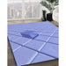 Machine Washable Transitional Light Slate Blue Rug in a Family Room, wshpat1655blu