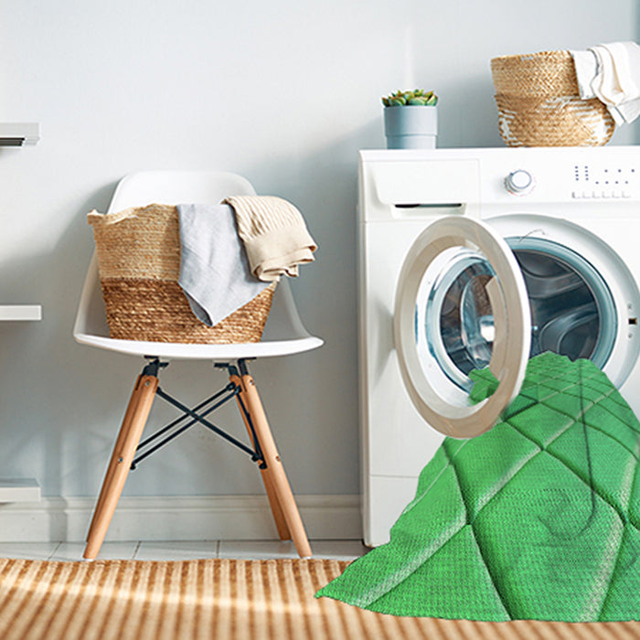 Machine Washable Transitional Neon Green Rug in a Washing Machine, wshpat1655grn