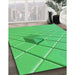 Machine Washable Transitional Neon Green Rug in a Family Room, wshpat1655grn