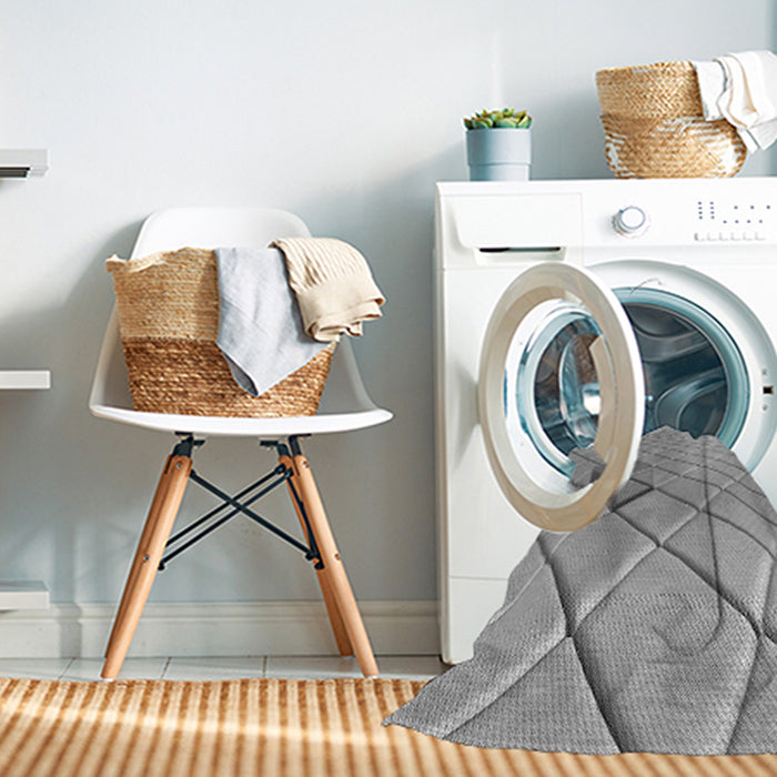 Machine Washable Transitional Gray Rug in a Washing Machine, wshpat1655gry