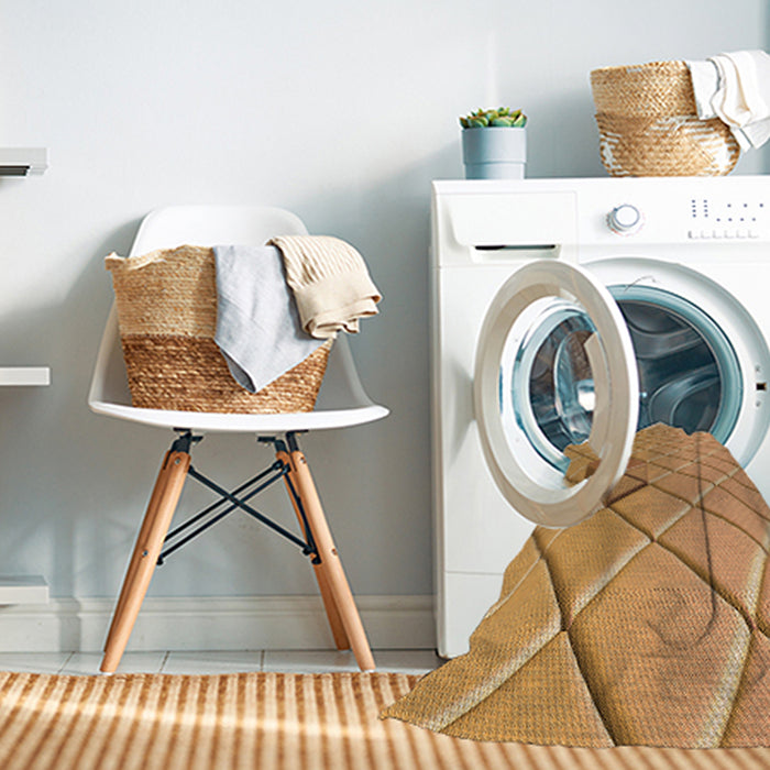 Machine Washable Transitional Orange Rug in a Washing Machine, wshpat1655org