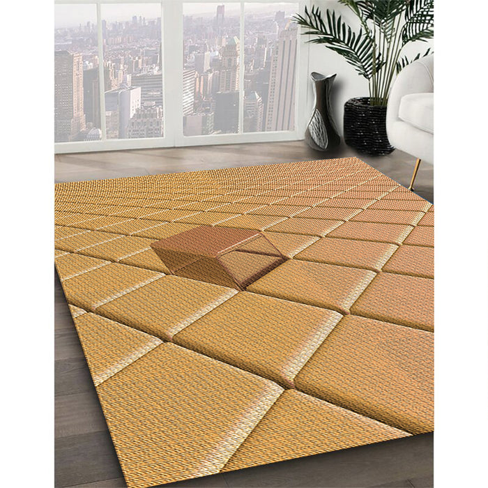Machine Washable Transitional Orange Rug in a Family Room, wshpat1655org