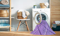 Machine Washable Transitional Bright Lilac Purple Rug in a Washing Machine, wshpat1655pur