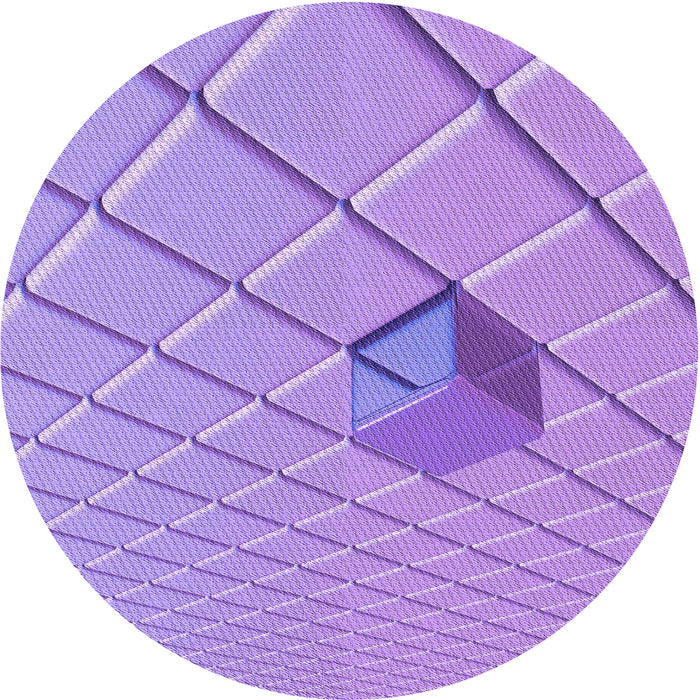 Square Machine Washable Transitional Bright Lilac Purple Rug in a Living Room, wshpat1655pur