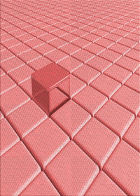 Machine Washable Transitional Light Coral Pink Rug, wshpat1655rd