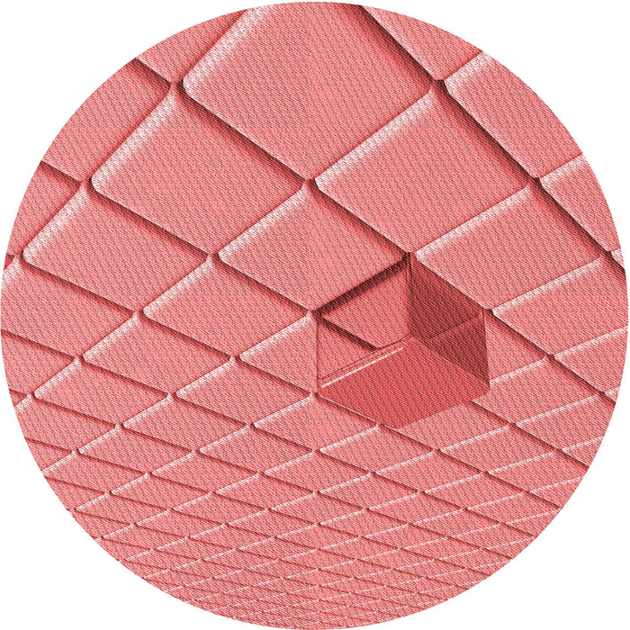 Square Machine Washable Transitional Light Coral Pink Rug in a Living Room, wshpat1655rd