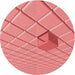 Square Machine Washable Transitional Light Coral Pink Rug in a Living Room, wshpat1655rd