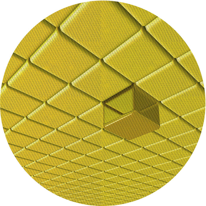 Square Machine Washable Transitional Yellow Rug in a Living Room, wshpat1655yw