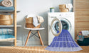 Machine Washable Transitional Sky Blue Rug in a Washing Machine, wshpat1656blu