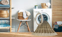 Machine Washable Transitional Brown Rug in a Washing Machine, wshpat1656brn