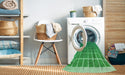 Machine Washable Transitional Neon Green Rug in a Washing Machine, wshpat1656grn
