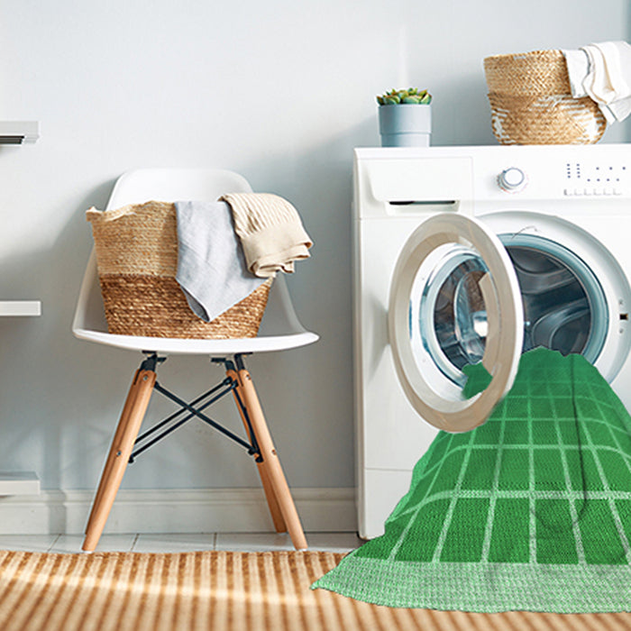 Machine Washable Transitional Neon Green Rug in a Washing Machine, wshpat1656grn