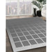 Machine Washable Transitional Ash Gray Rug in a Family Room, wshpat1656gry