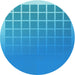 Square Machine Washable Transitional Neon Blue Rug in a Living Room, wshpat1656lblu
