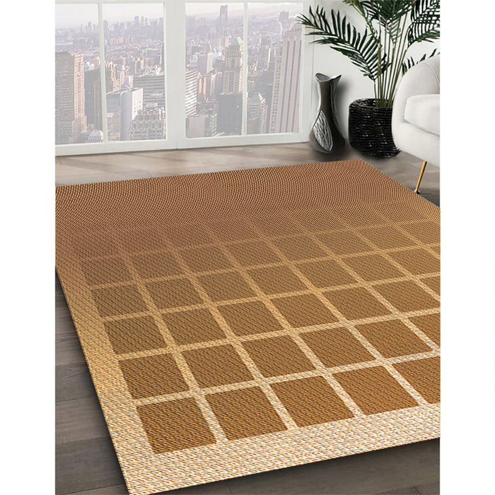 Machine Washable Transitional Orange Rug in a Family Room, wshpat1656org