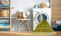 Machine Washable Transitional Dark Yellow Green Rug in a Washing Machine, wshpat1656yw