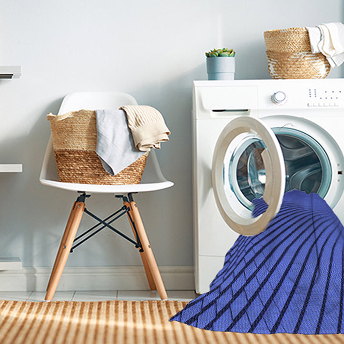 Machine Washable Transitional Blue Rug in a Washing Machine, wshpat1657blu