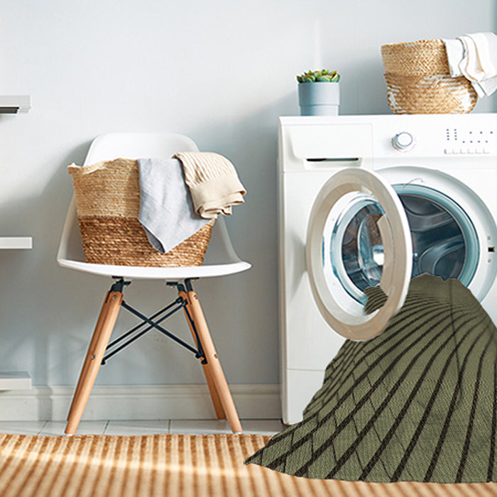 Machine Washable Transitional Chocolate Brown Rug in a Washing Machine, wshpat1657brn
