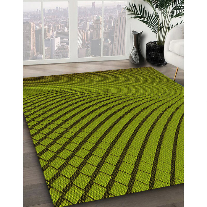 Machine Washable Transitional Pistachio Green Rug in a Family Room, wshpat1657yw