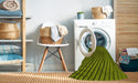 Machine Washable Transitional Pistachio Green Rug in a Washing Machine, wshpat1657yw