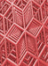 Machine Washable Transitional Red Rug, wshpat1658rd