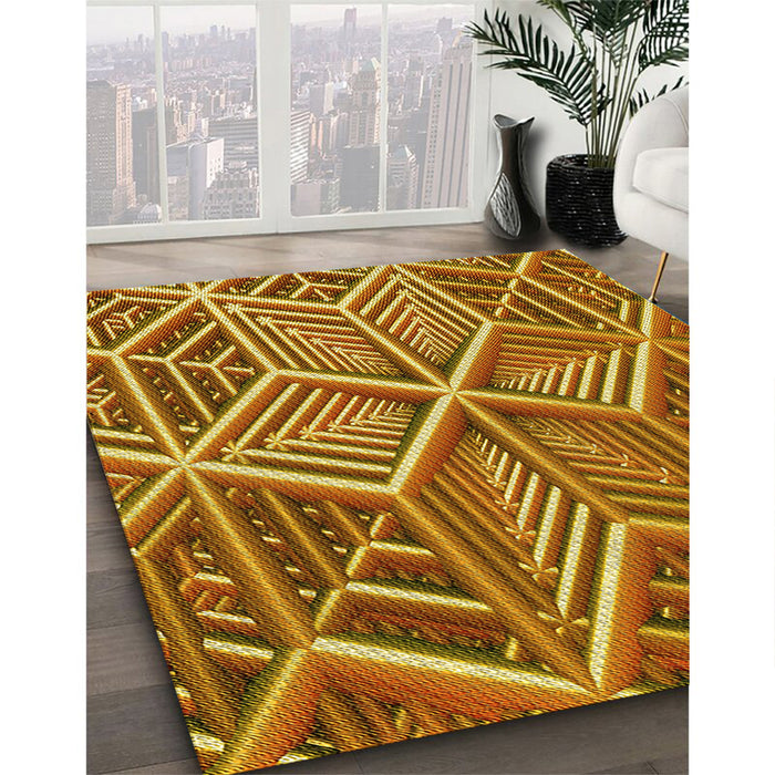 Machine Washable Transitional Mahogany Brown Rug in a Family Room, wshpat1658yw