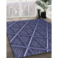 Patterned Periwinkle Purple Rug, pat1659blu