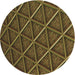Square Patterned Dark Yellow Green Rug, pat1659brn