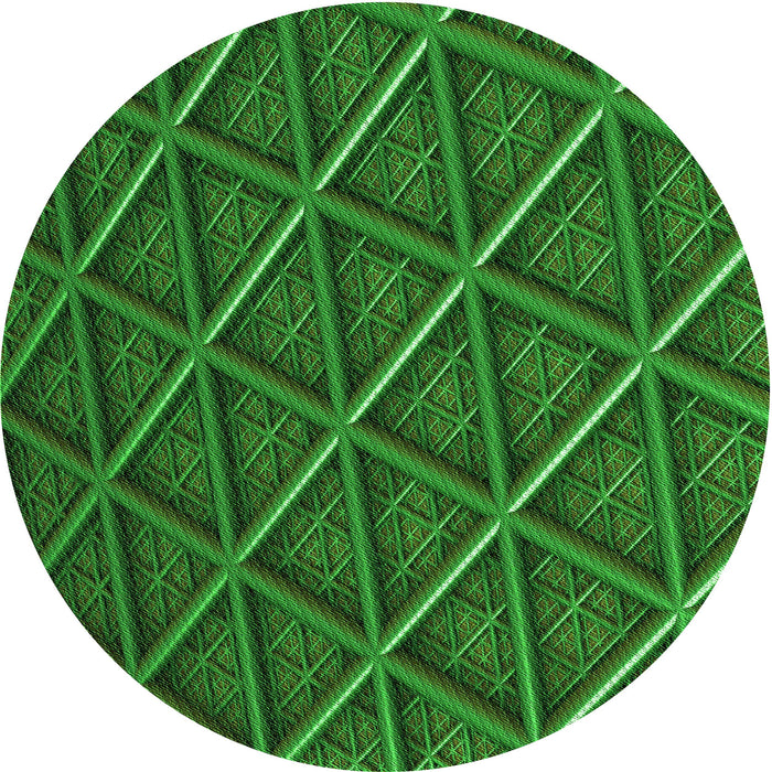 Square Patterned Deep Emerald Green Rug, pat1659grn