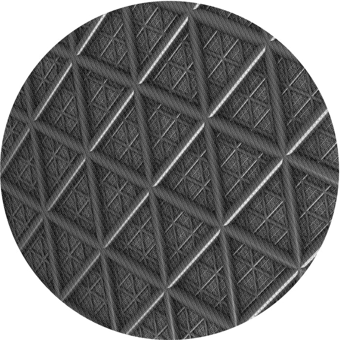 Square Patterned Charcoal Black Rug, pat1659gry