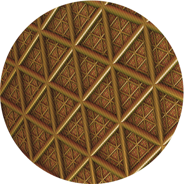 Square Patterned Sedona Brown Rug, pat1659org