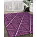 Patterned Orchid Purple Rug in Family Room, pat1659pur
