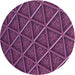 Square Patterned Orchid Purple Rug, pat1659pur