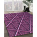 Machine Washable Transitional Orchid Purple Rug in a Family Room, wshpat1659pur