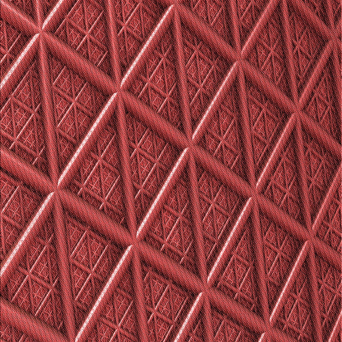 Patterned Tomato Red Rug, pat1659rd