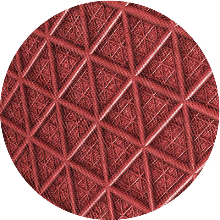 Square Patterned Tomato Red Rug, pat1659rd