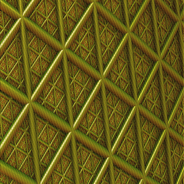 Patterned Dark Yellow Green Rug, pat1659yw