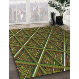 Patterned Red Novelty Rug in Family Room, pat1659