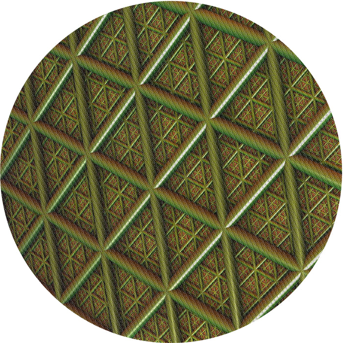 Sideview of Patterned Red Novelty Rug, pat1659