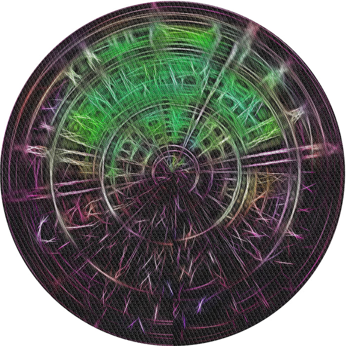 Square Machine Washable Transitional Midnight Gray Rug, wshpat165