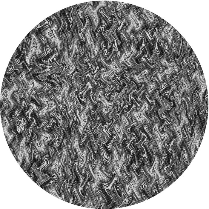 Square Patterned Dark Gray Black Rug, pat166gry